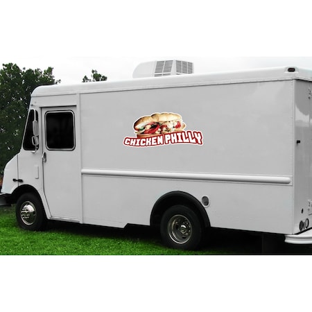 Signmission Safety Sign, 9 in Height, Vinyl, 6 in Length, Chicken Philly, D-DC-12-Chicken Philly D-DC-12-Chicken Philly